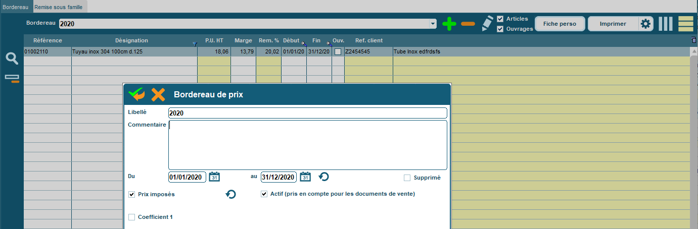 BPU : Bordereau de Prix Unitaire