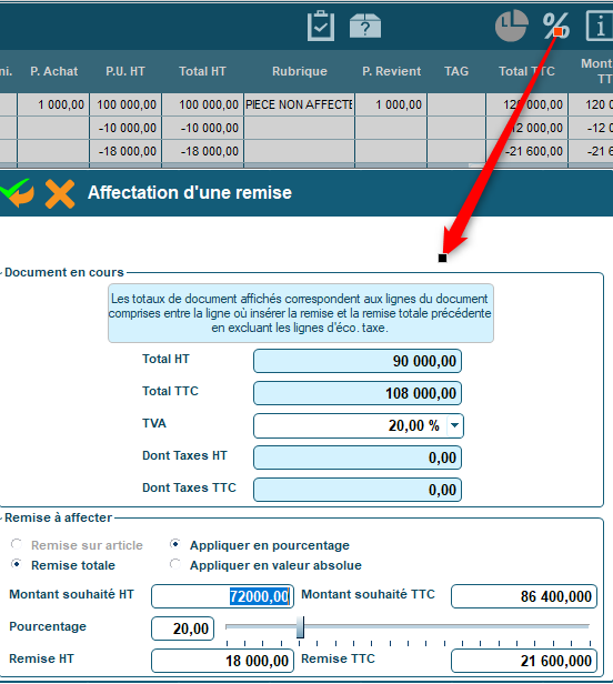 La remise commerciale dans Codial Batiment