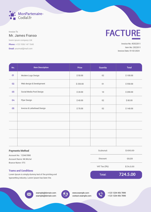 Notre client veut sa facture sur Excel